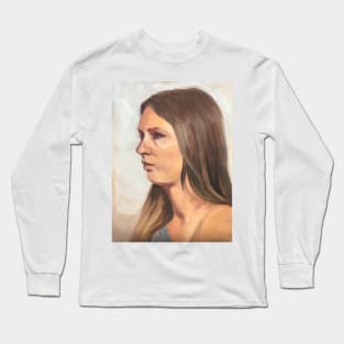 Portrait sketch of Aimee Long Sleeve T-Shirt